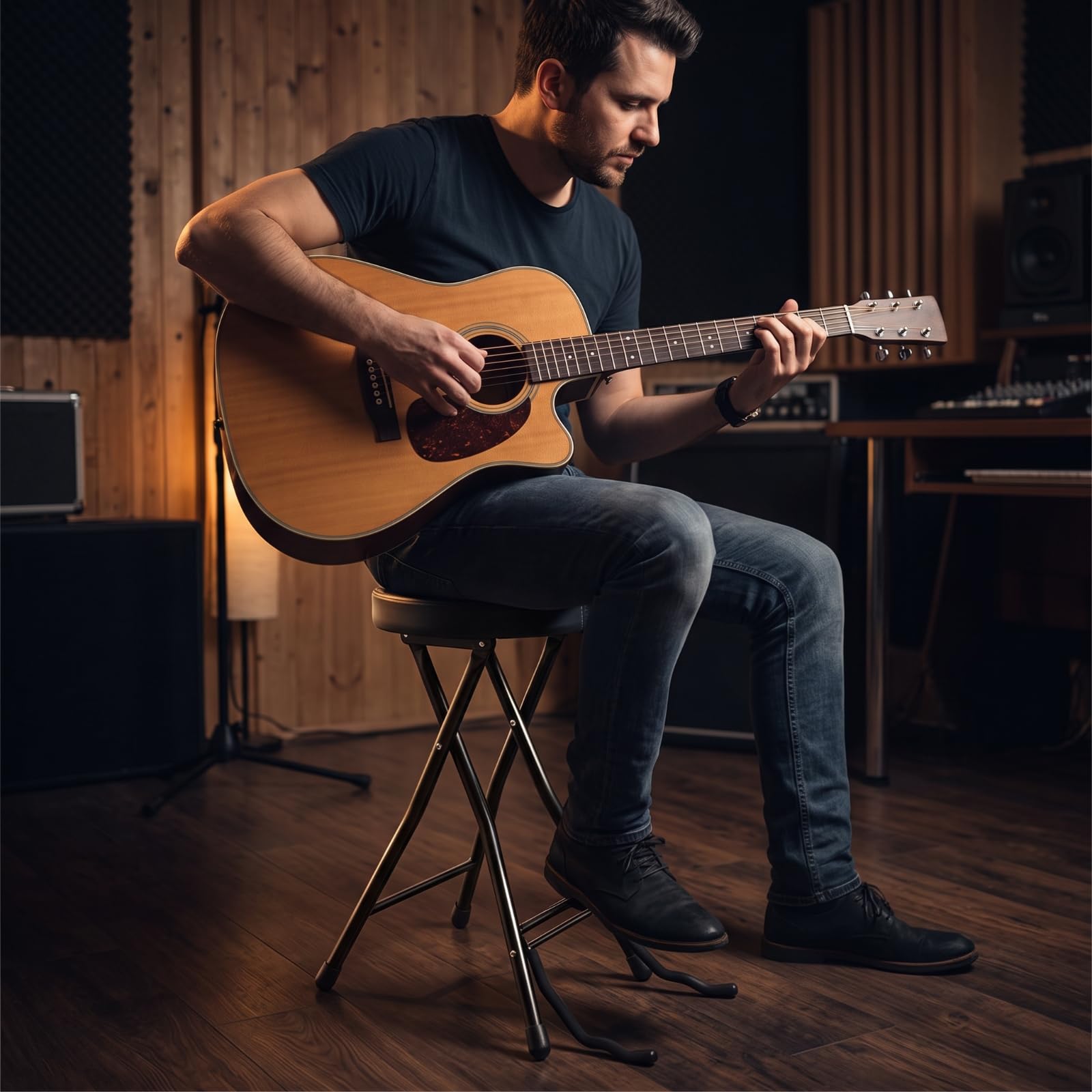 Sgabello per Chitarra con Poggiapiedi