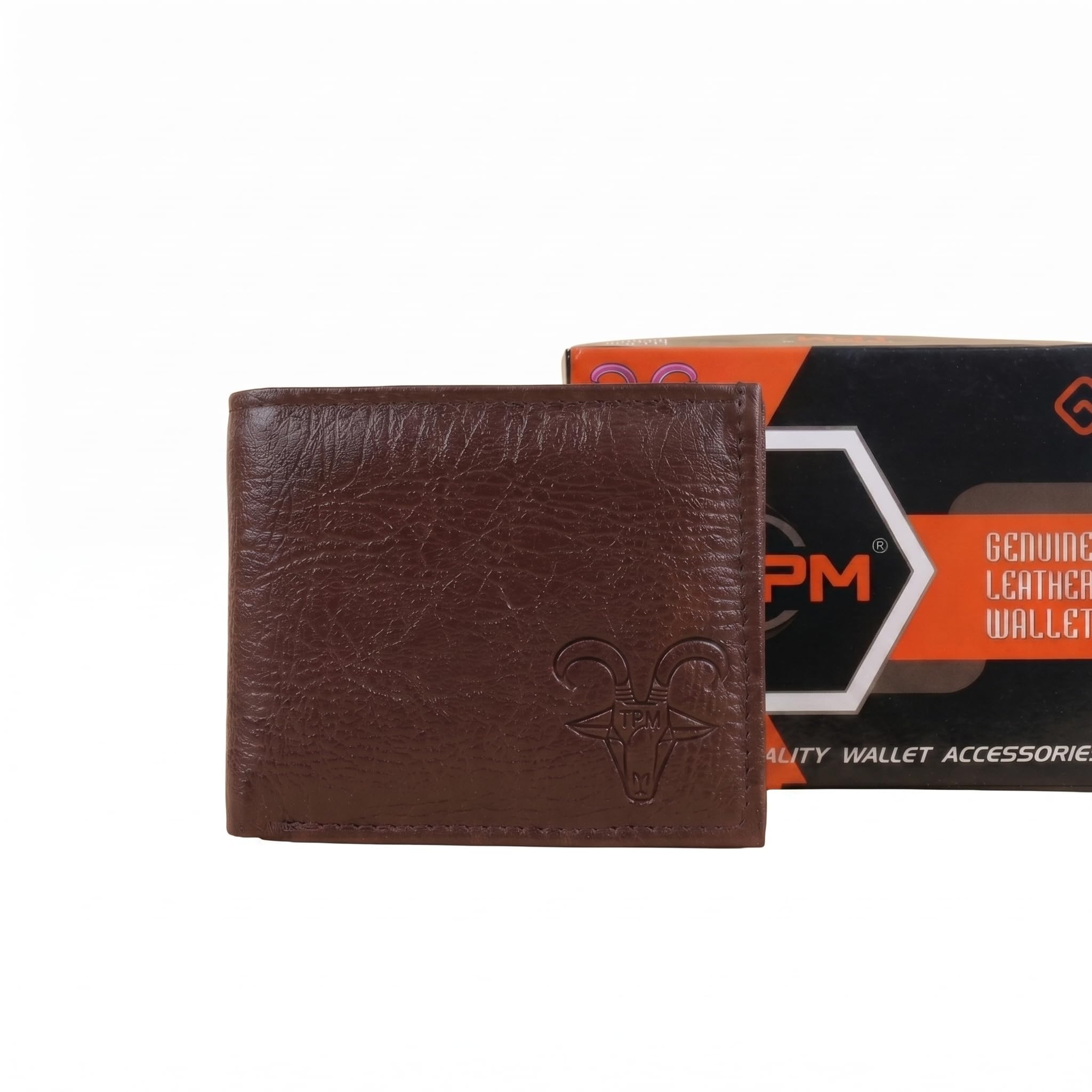 Men's Dark Brown Textured Artificial Leather Wallet - Slim Elegant Bifold with Signature Branding-image-35
