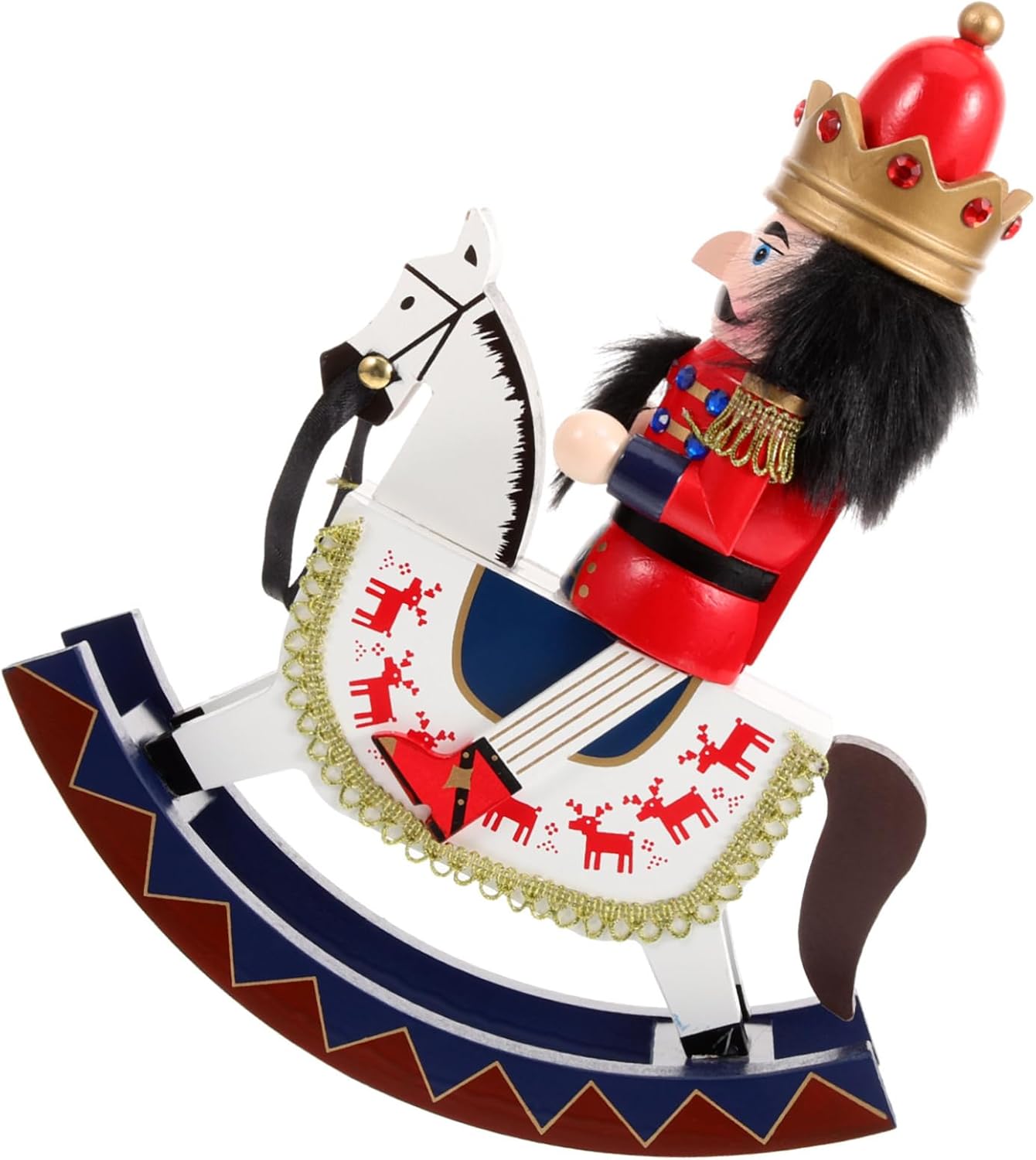 BESTYASH Wooden Nutcracker Soldier Horse Nutcracker Puppet Christmas Decoration for Garden Decor and Festive Tabletop Display