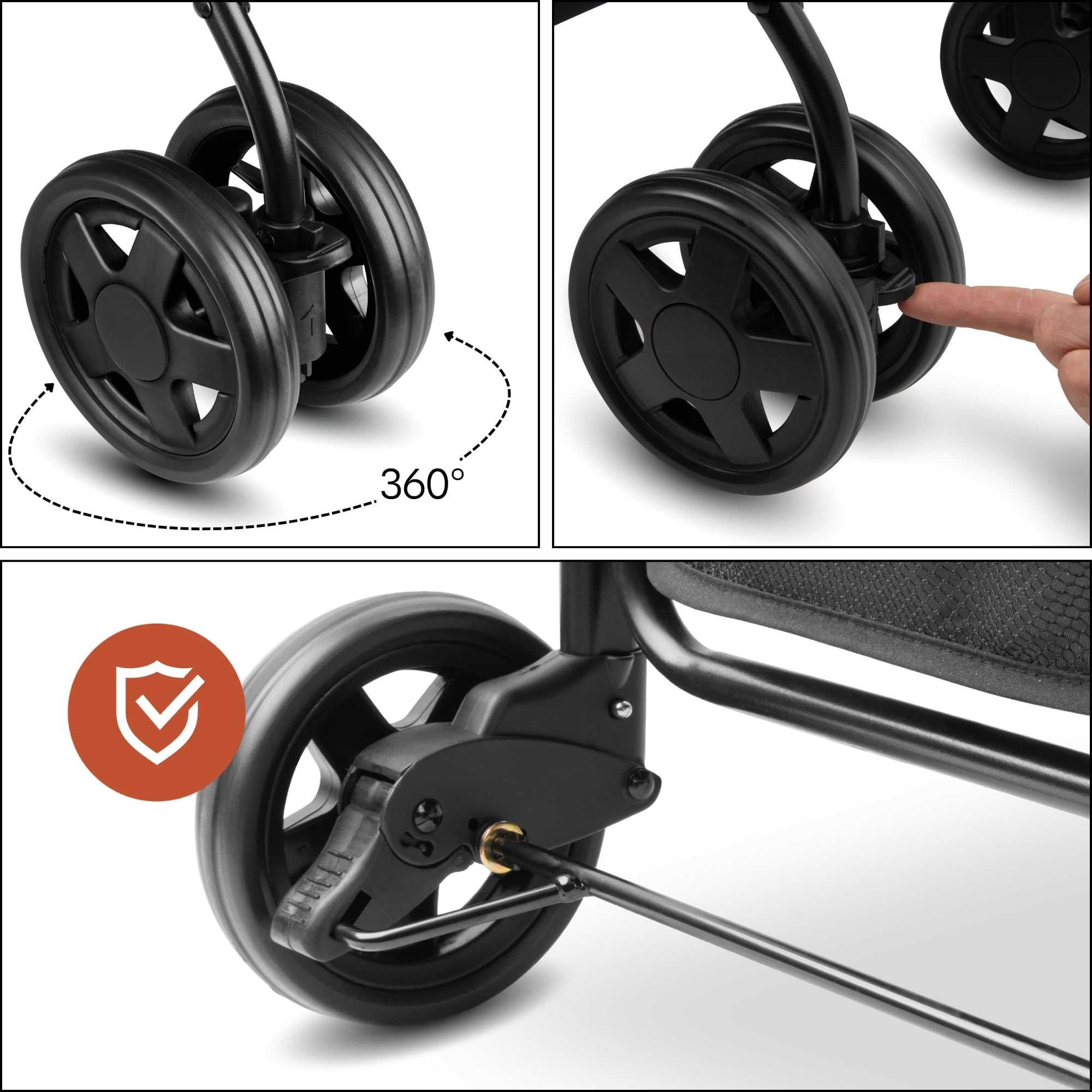 hauck Poussette Compacte Citadine Sport - Ultra Légère Seulement 5,9 kg, Pliable et Inclinable, Jusqu'à 15 kg, Capote Pare-Soleil, Grand Panier 3 kg, Olive