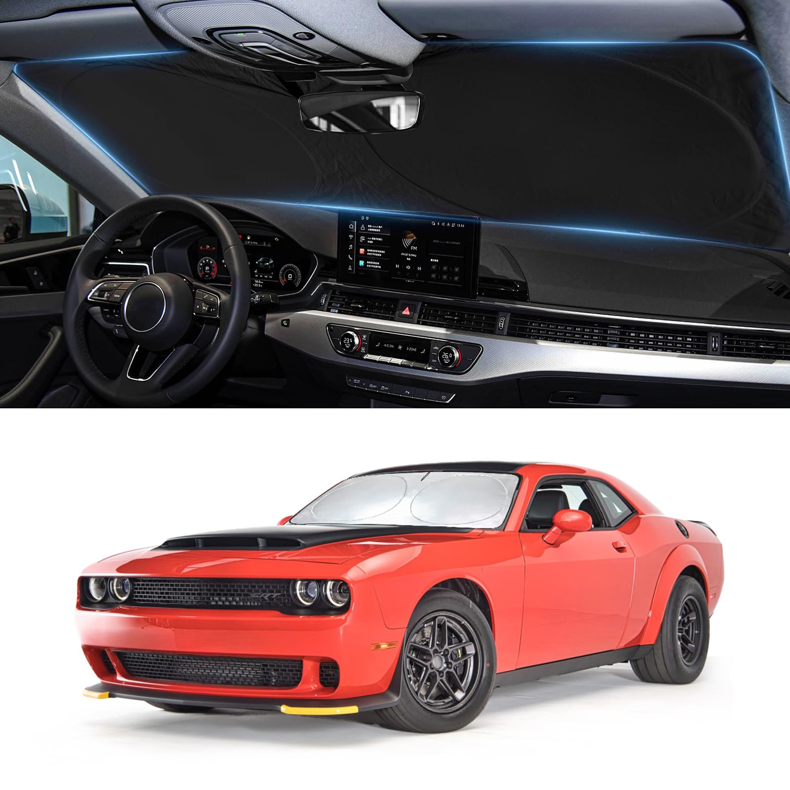 【新品未使用】challenger BANDANA SUNSHADE Amazon.com: Sun Shade for Challenger Windshield Sunshade for 2015