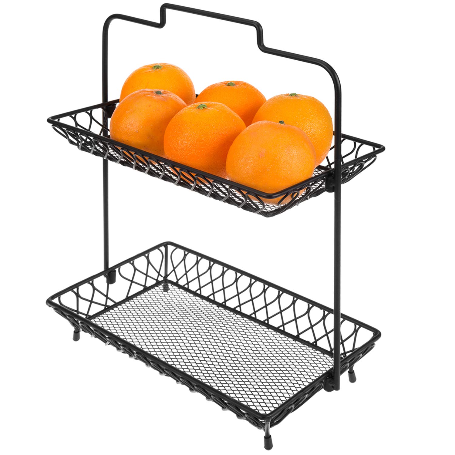 Buy MyGift 2Tier Matte Black Metal Wire Countertop Fruit Basket