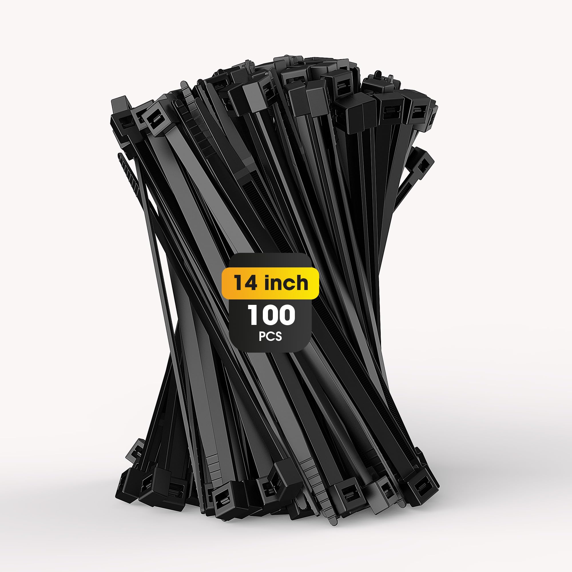 Photo 1 of Zip Ties Heavy Duty, 22+12 Inch 100 Pack Long Cable Ties?300 LBS Tensile Strength 0.5 Inch Width?Extra Large Ties for Home Repair