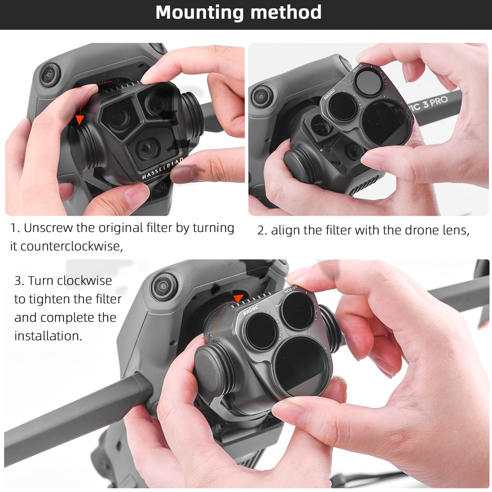 Amazon | BRDRC VND 2-5ストップフィルター DJI Mavic 3 Pro ND4-ND32