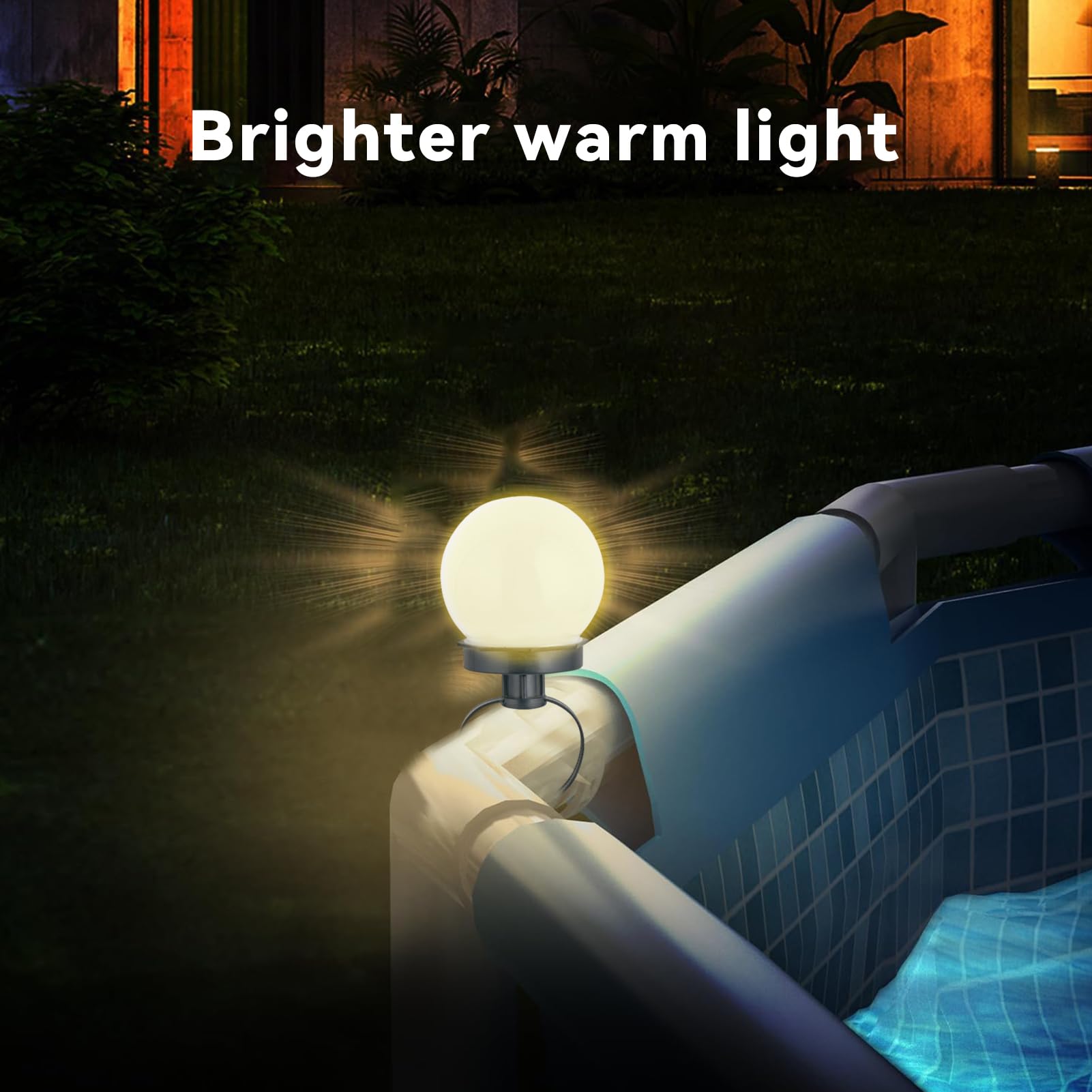 Oświetlenie basenowe LED Solarne, wodoodporne lampki nocne do pływania | Wodoodporna dekoracja ogrodzenia basenu IP65,Akcesoria do dekoracji basenów, lampy solarne LED na zewnątrz, trwałe