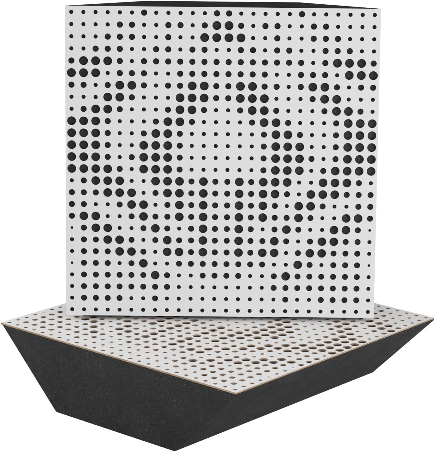 2-Pack — Acoustic Corner Bass Trap | 50x50cm | Audio Soundproofing Record Studio Treatment | Absorption - Diffusion - Reflection | Color: (White, x2 UNIVERSE-100mm)