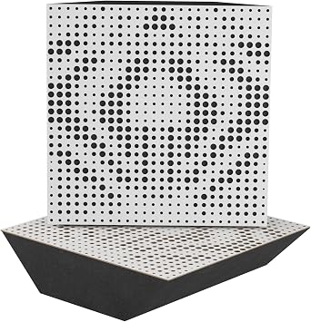 2-Pack Acoustic Corner Bass Trap | 50x50cm | Audio Soundproofing Record Studio Treatment | Absorption - Diffusion - Reflection | Color White, x2 UNIVERSE-100mm