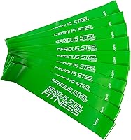 Serious Steel Fitness Mini Loop Resistance Bands 12" - Premium Rehab Prehab Glute Bands, 10-Pack Light Resistance Set