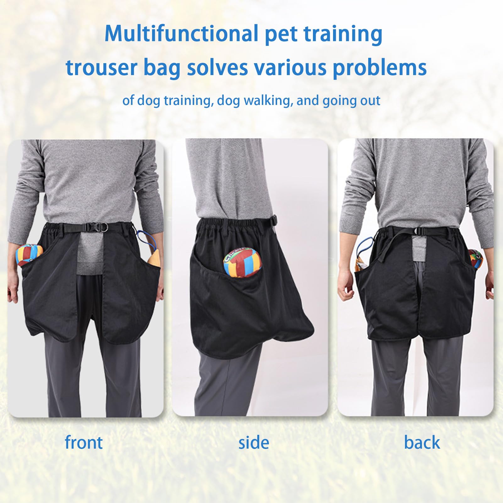Sac de dressage pour chien, tablier d'entraînement pour dressage de chien