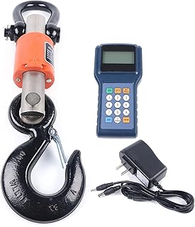 Wireless Electronic Digital Crane Scale, 10000kg/10T Hanging Scale, 22000 LB Heavy Duty Industrial Hanging Scale, Handheld Meter Electronic Hanging Scale, with Remote Control, with Hook
