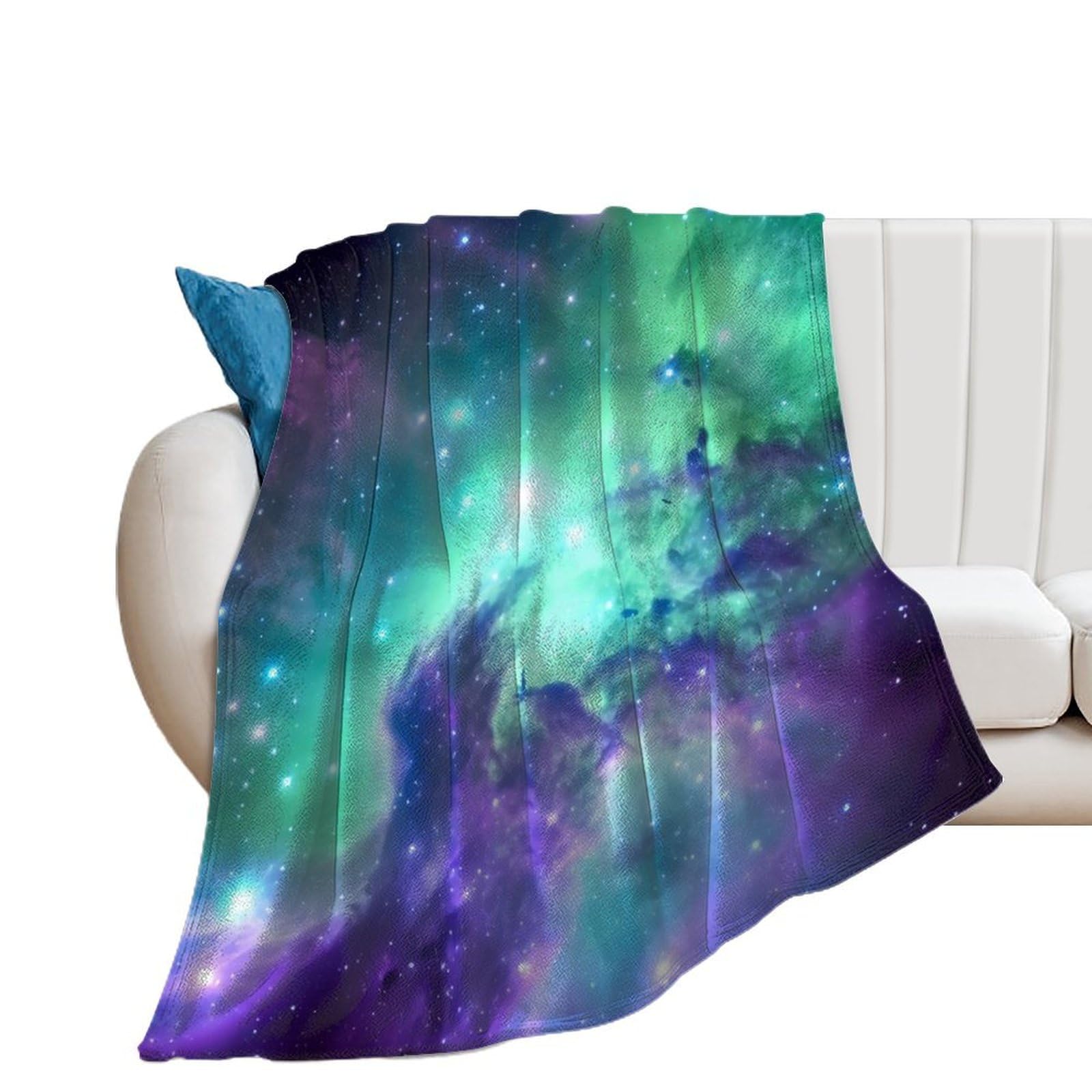 Couverture flanelle douce canapé lit voyage 100x130cm plaid hiver violet