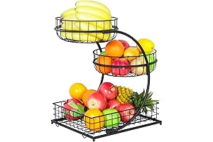 3 Tier Wire Fruit Bowl for Kitchen Counter Top
