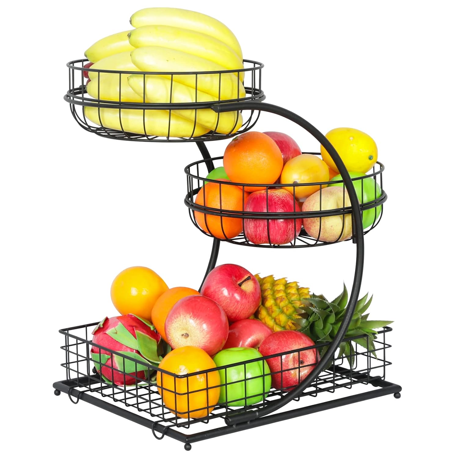 Buy EC Ezzu Crafts We craft your imagination 3 Tier Metal Fruit Basket