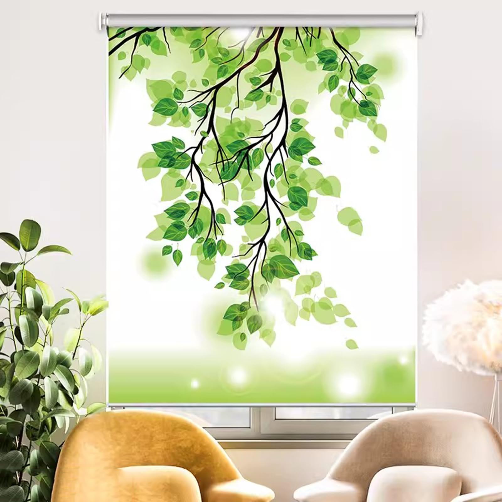 Gtpbao One Color Blackout Roller Shades In A Pretty View, Window Roll Up Blind For Home Kitchen Restaurant Bedroom, Wide 95Cm 115Cm 135Cm (Size : 75X150cm/29.5X59in)