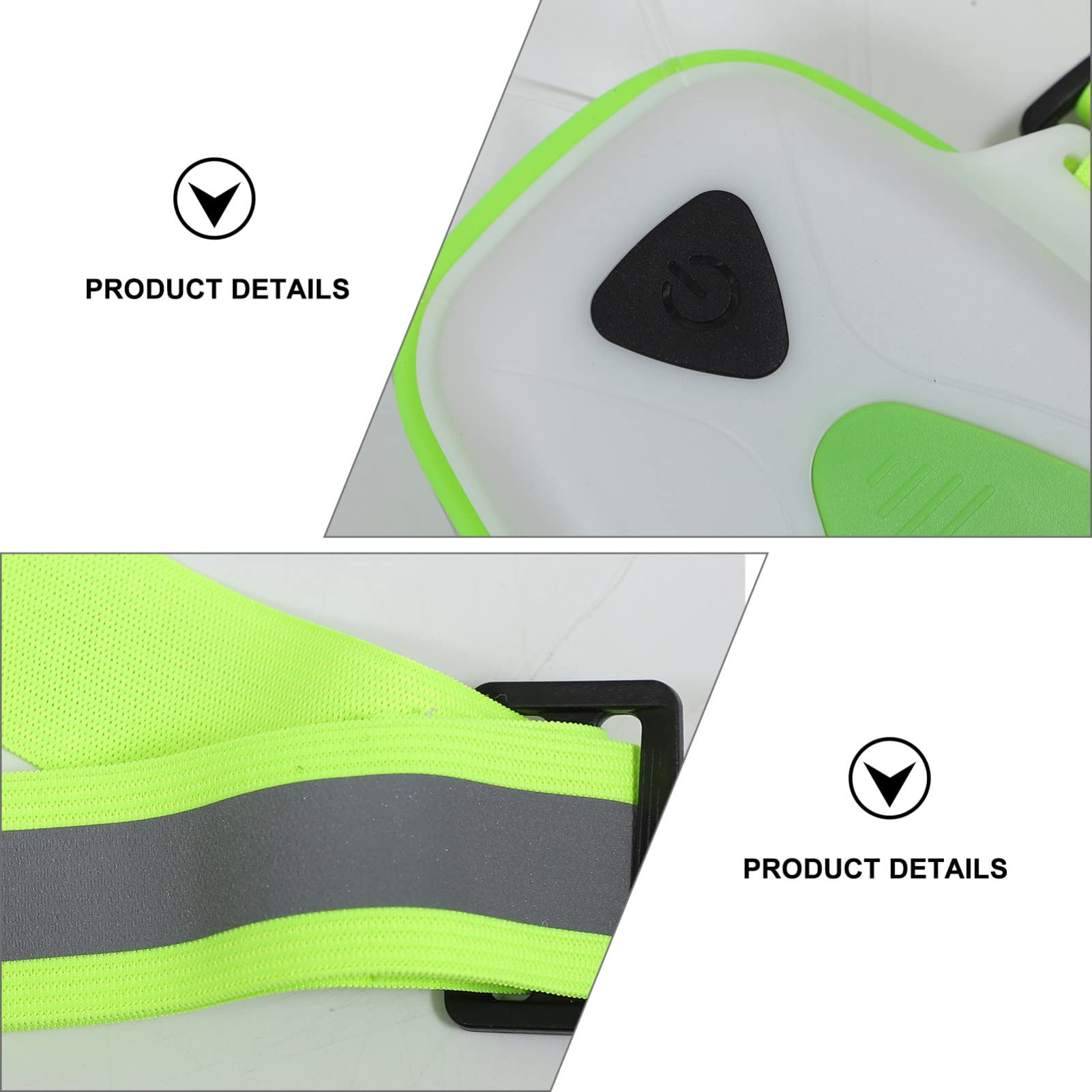Uonlytech Verstellbare Reflektierende Weste mit USB Aufladbarem Positionslicht Polyester Material und 1200mah Akku für Sicheres Laufen und Outdoor Aktivitäten bei Nacht