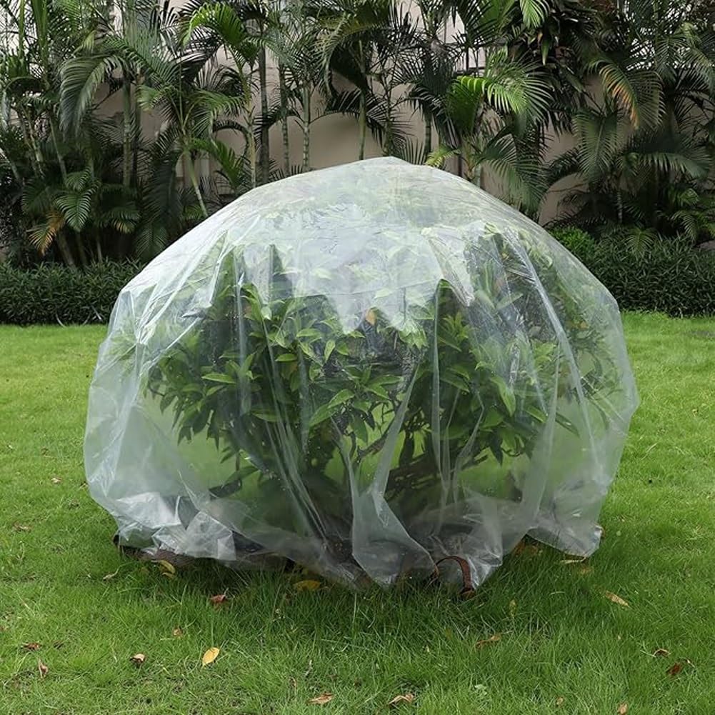 Teloni Pieghevoli Resistente Alle Evitare Strappi Telone Copertura In Plastica Tenda Da Festa Con Occhielli Trasparente, Resistente Alle Intemperie Impermeabile(6x6m)