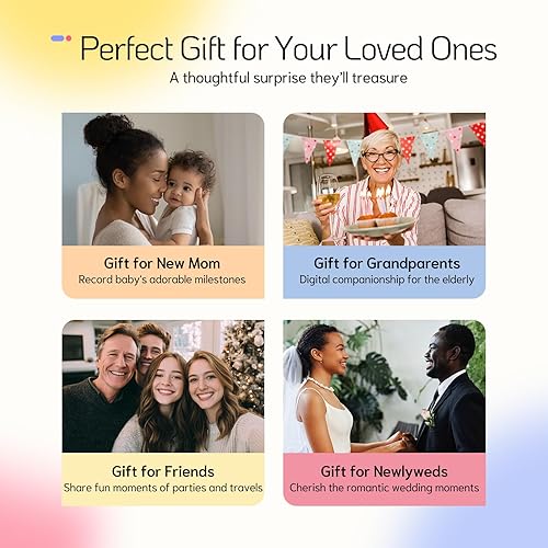 Miniatura 8 de NexFoto Marco de fotos digital de 10.1 pulgadas, 64 GB, pantalla táctil HD WiFi, marco de fotos electrónico, comparte fotosvideos a través de