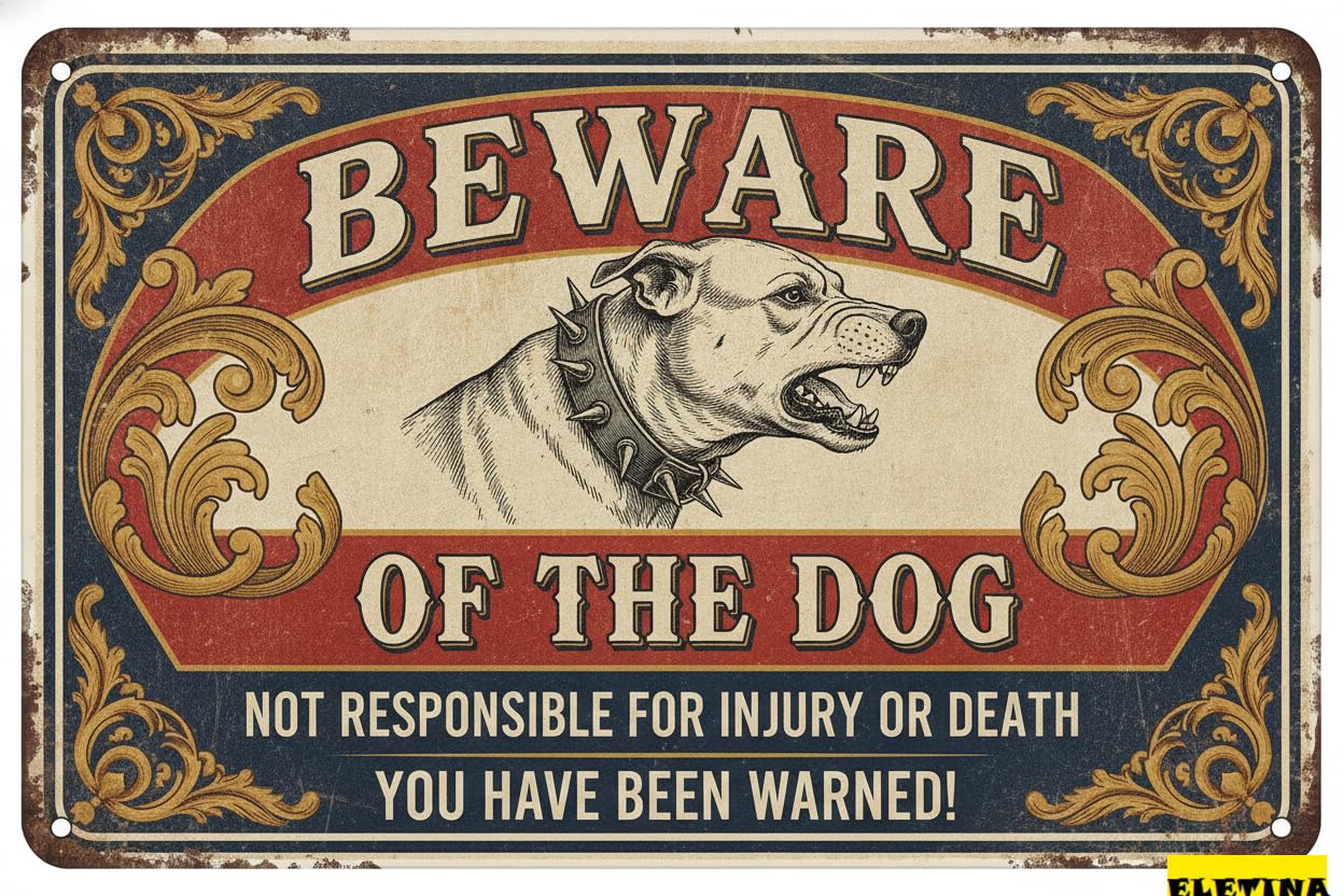 Tin Sign for Man Cave Beware Of The Dog Beagle You Have Been Warned Aluminum Metal Tin S Outdoor Yard Warning Fence Yard Home Kitchen Farm Garden Wall Decor 8x12 Inch Private Property Decorative