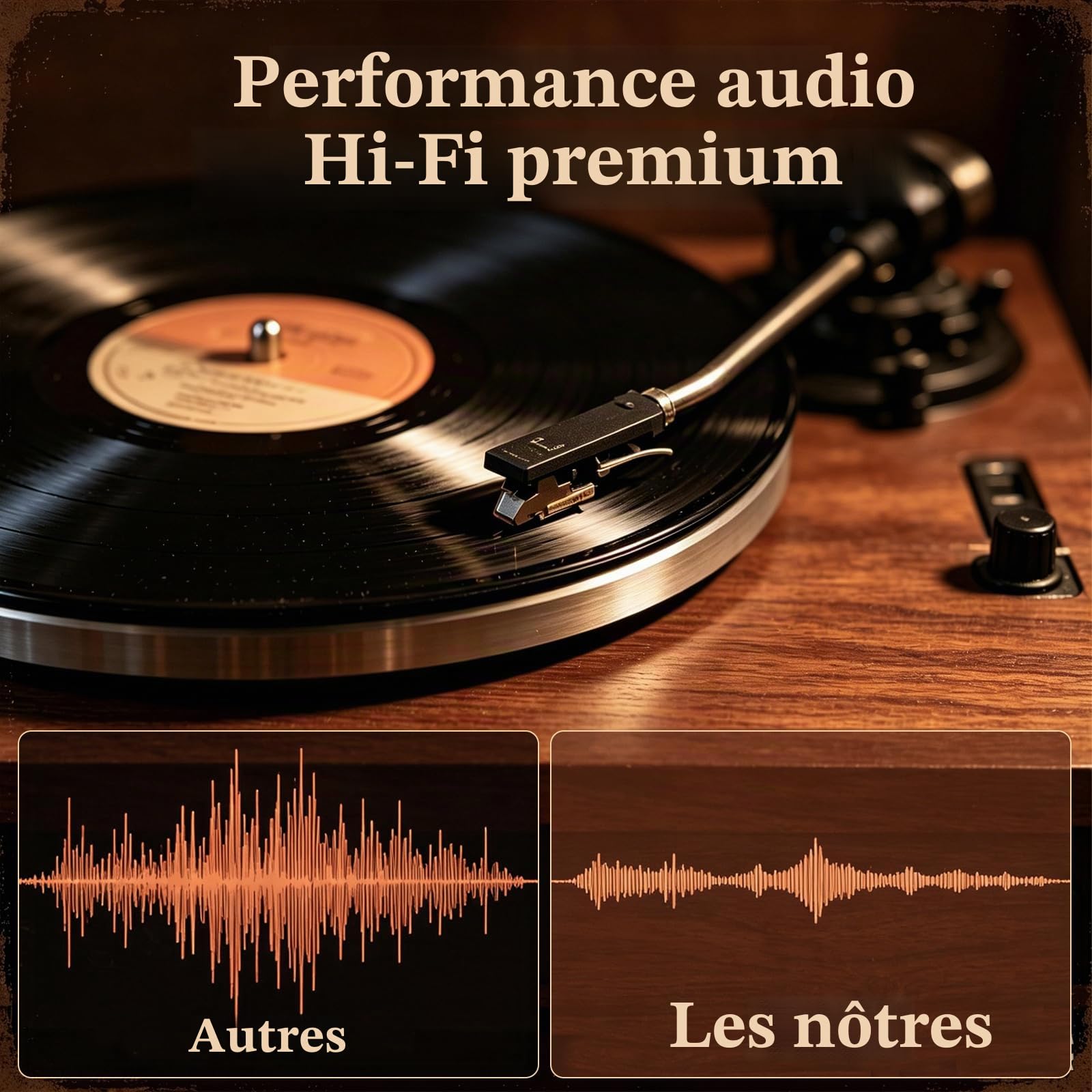 UIInosoo Câble RCA avec fil de terre, 1,8 m plaqué or 2RCA mâle vers 2RCA mâle, interconnexion stéréo pour platine, préamplificateur, tourne-disque, amplificateur