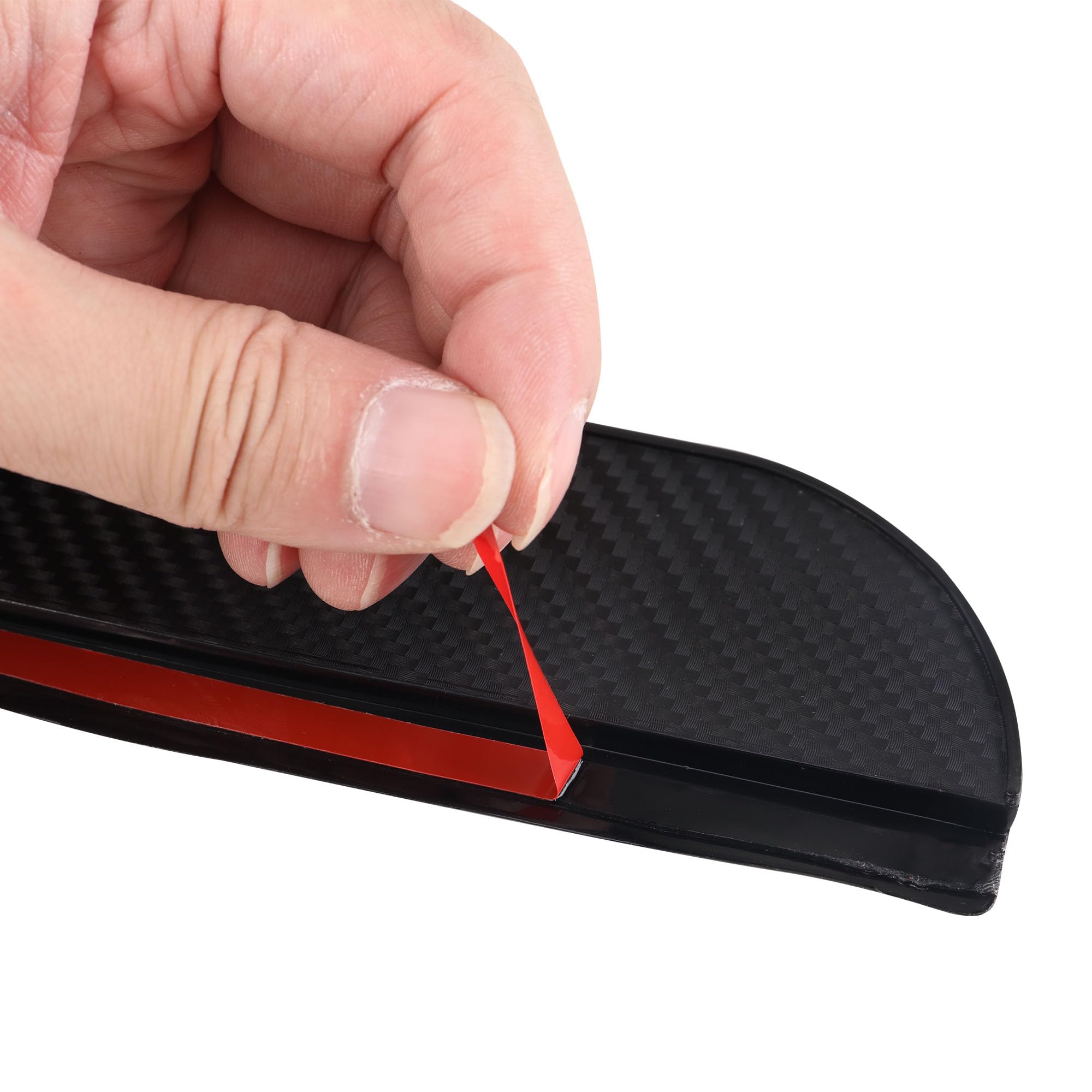 CAREONLINE New 2Pcs Car Rear View Mirror Rain Waterproof Guard Black Rain Eyebrow for Side Mirror Auto MirrorS — view 5