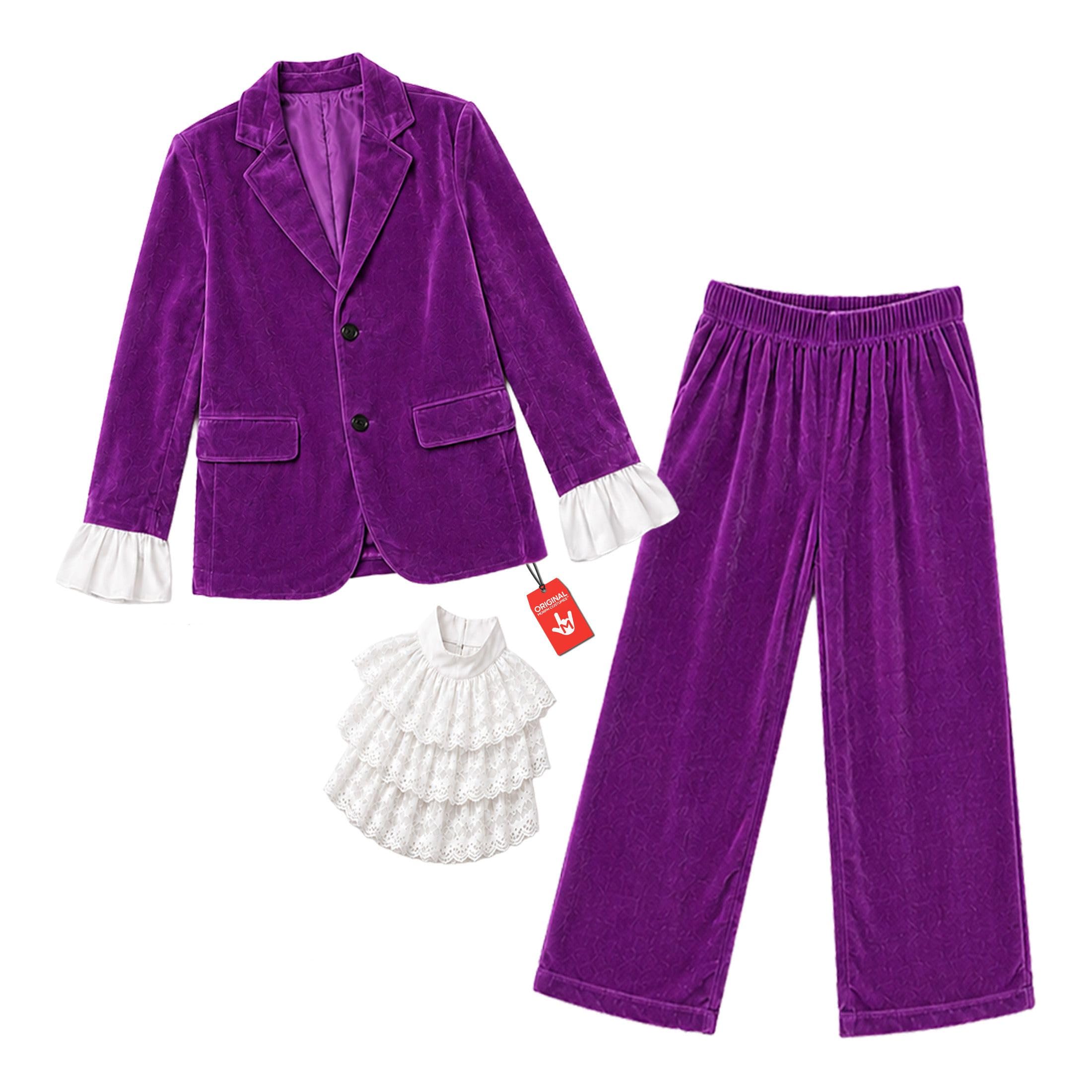 Fun Shack Disfraz Estilo Años 60 70 Hombre Adulto Chaqueta Morada Volantes Pantalón Camisa Chorrera Discoteca Carnaval