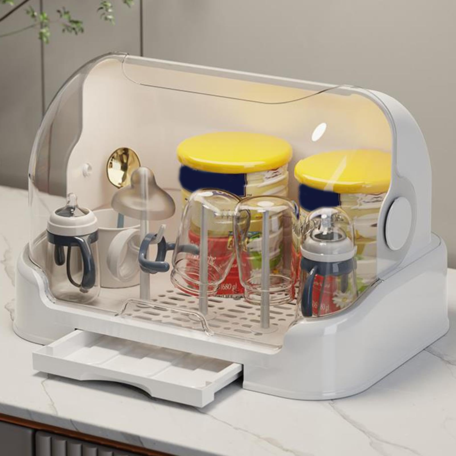 Portabiberon Con Vassoio Antigoccia - Organizzatore Per Biberon, Tettarelle E Accessori - Foto 12