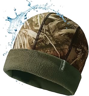 DEXFUZE Waterproof Windproof Camouflage Watch Cap for Men and Women, Realtree Max-5, Unisex L/XL