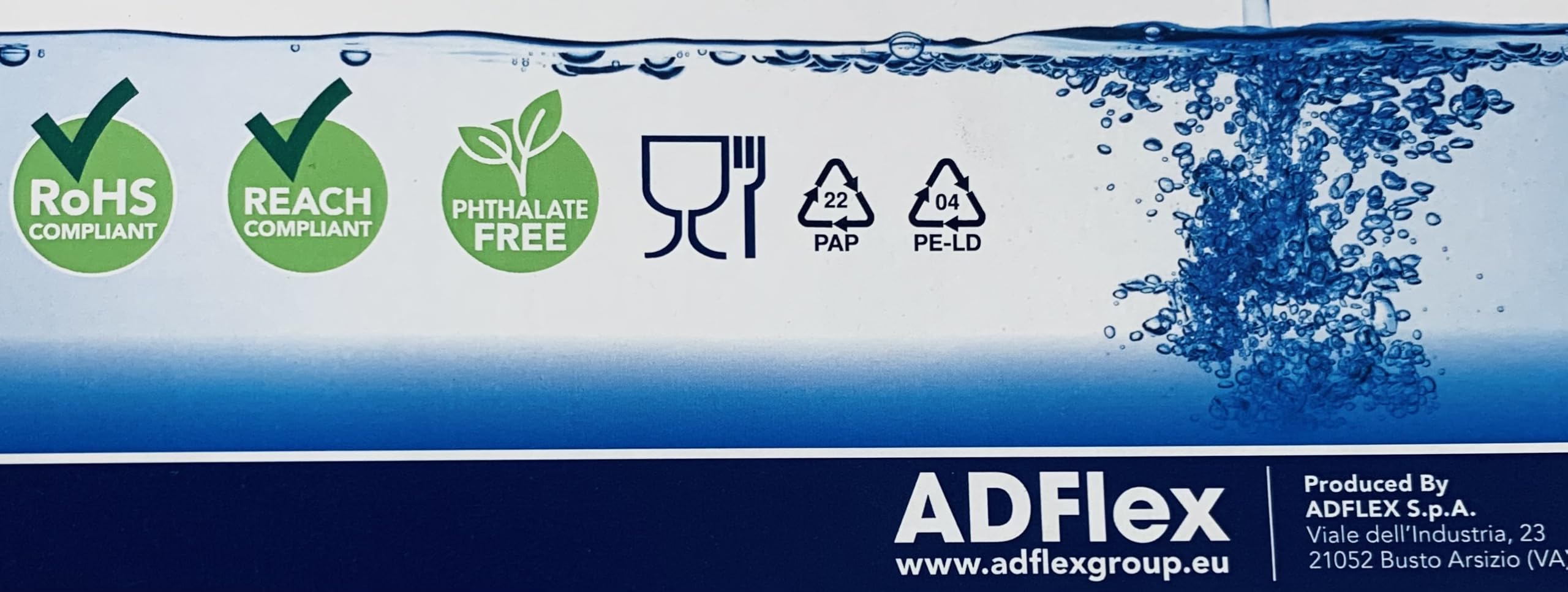 Tubo monostrato Crystalclear 18x24 50 m Alta Resistenza, Qualità Alimentare, passaggio aria, aria compressa, passaggio liquidi, acqua potabile, irrigazione
