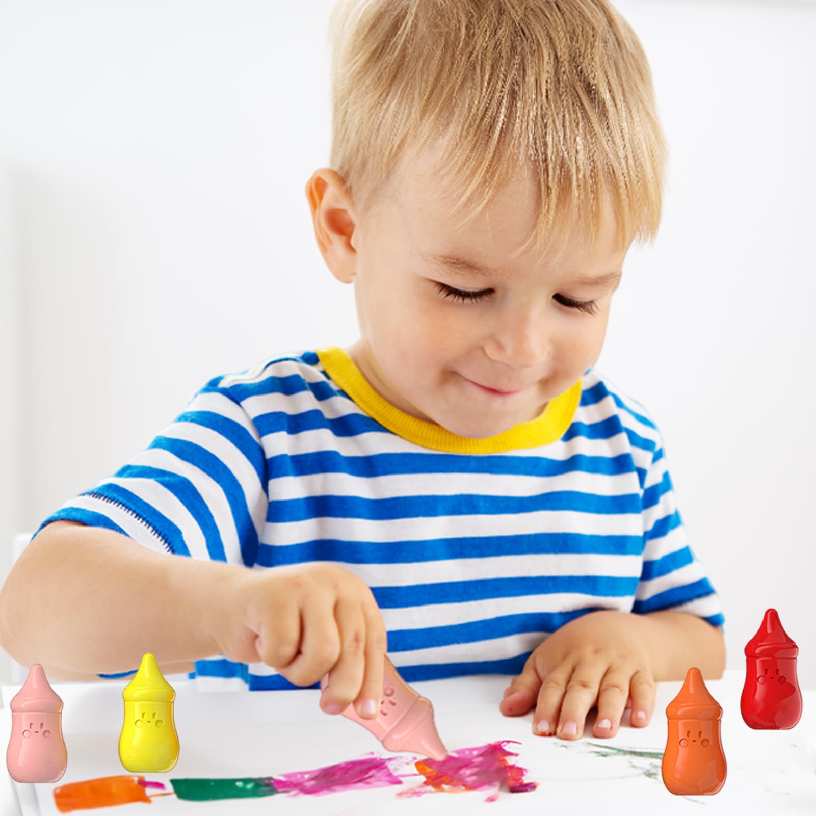 Bleistifte für Kleinkinder – waschbare Kunstwerkzeuge, Farbzeichnungsset | Wachsfarben mit einfachem Griff, ungiftiges Malset, kreatives Malspielzeug