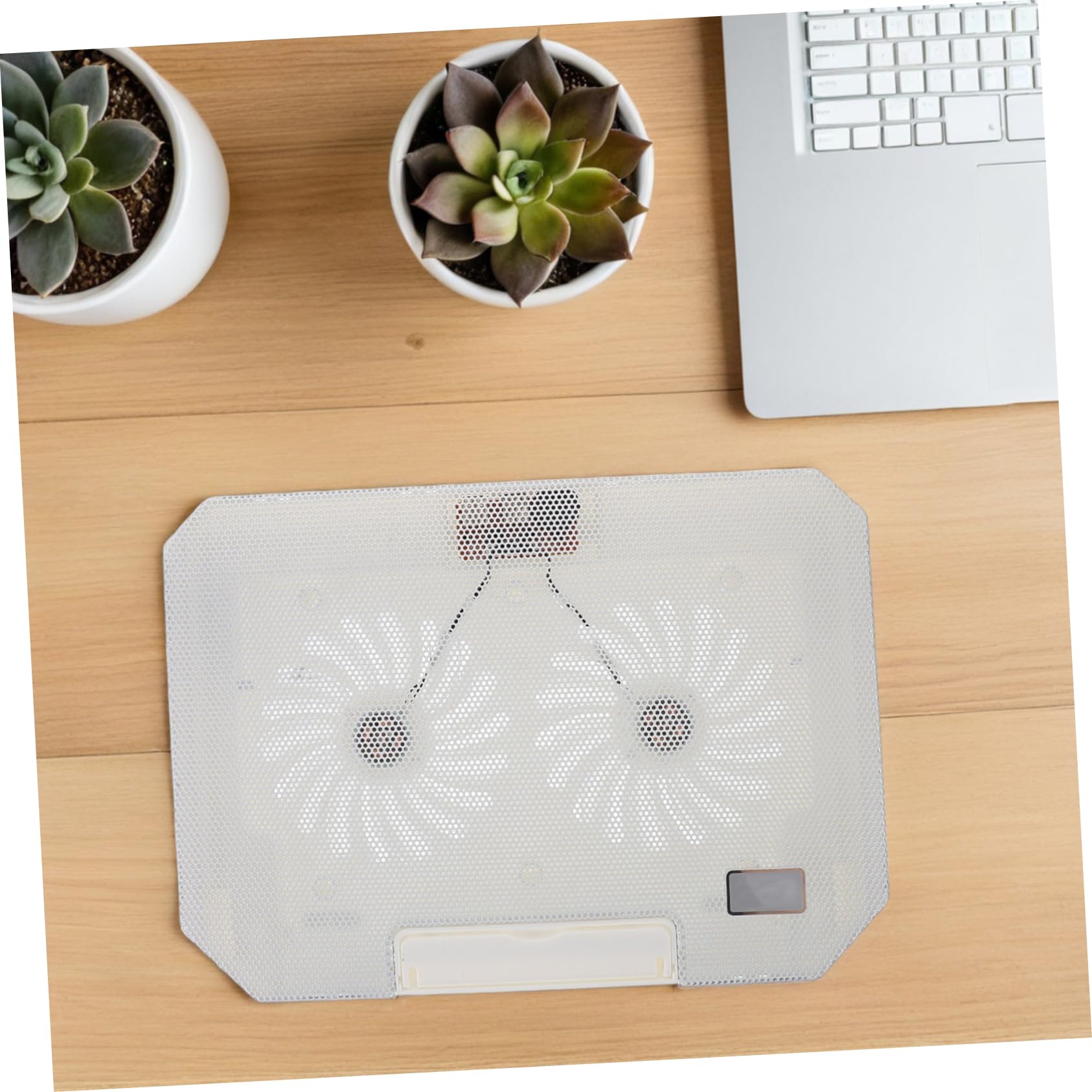 HOMSFOU Pad Raffreddamento Regolabile per Laptop con Ventole Silenziose e Porte USB Ergonomico per Notebook Gaming Design Portatile e per Lavoro e