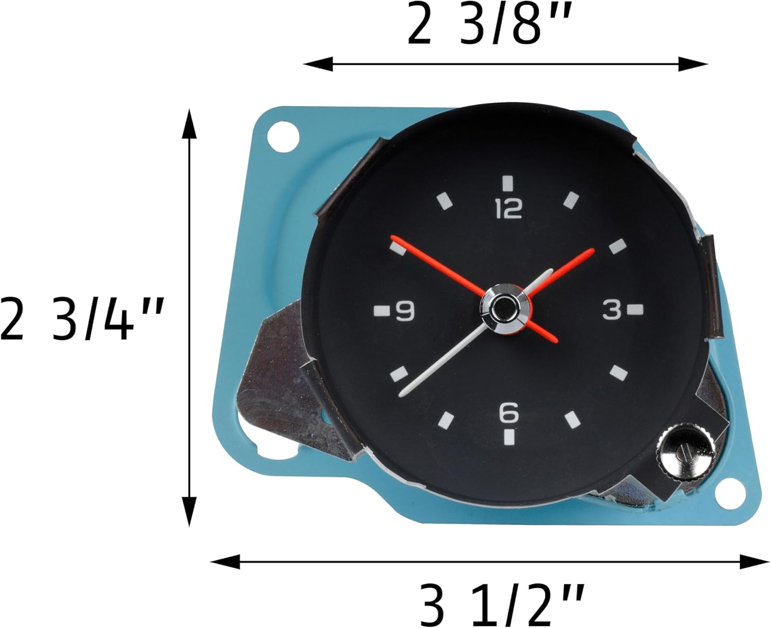 1977 Corvette Electric Clock – OE Style Replacement with White Luminescent Graphics – Direct Fit Quartz Movement