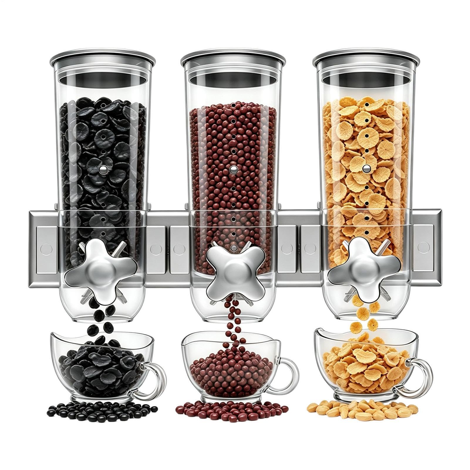 Dispensador de dulces de pared: recipiente para cereales y granos sellado