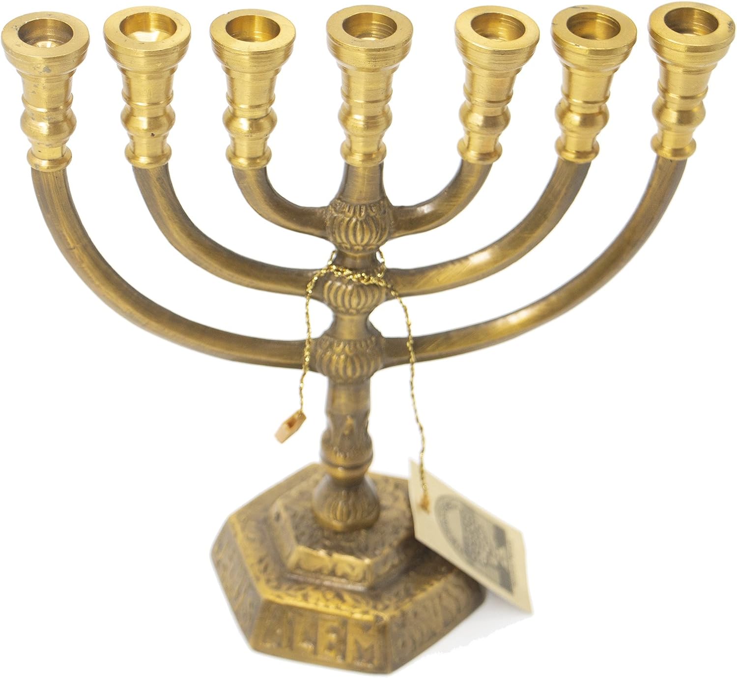 Jerusalem 8' Menorah Gold Plated from Holy Land