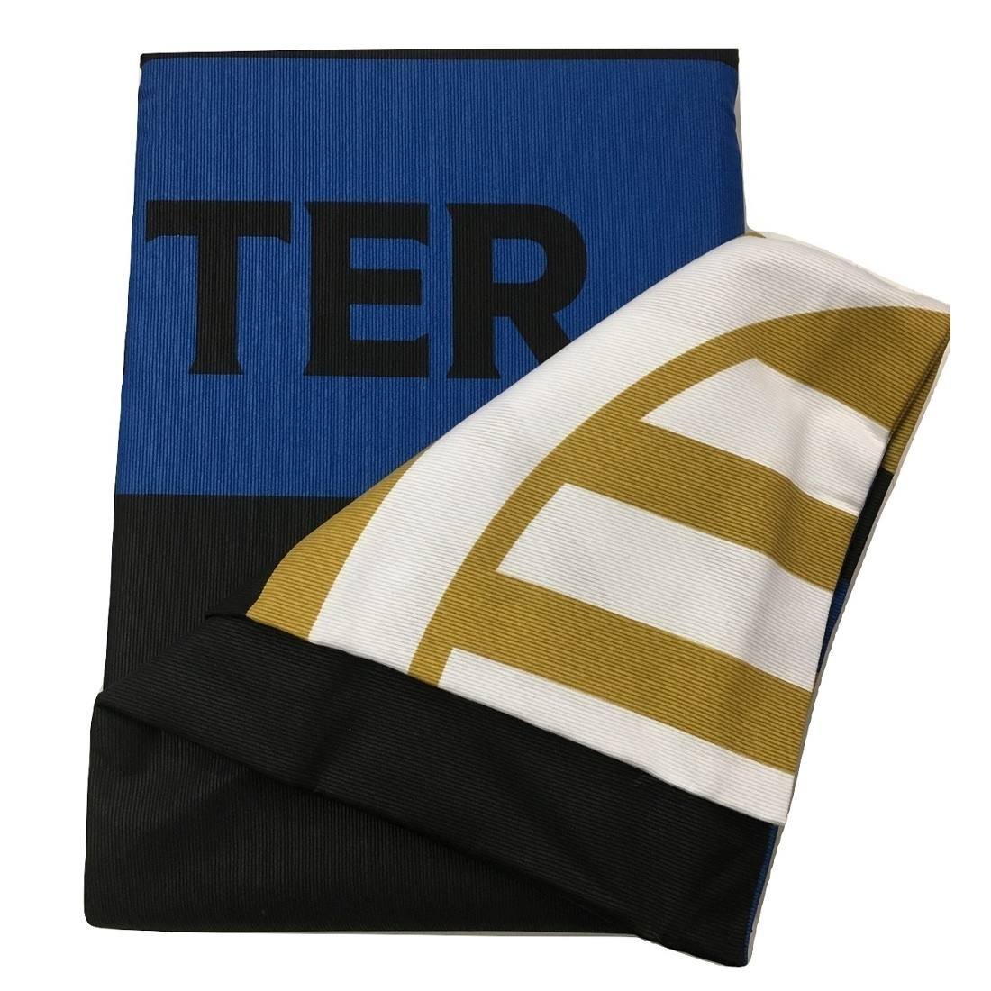 Inter 9638519P511 Copriletto, 100% Cotone, Azzurro/Nero, 38x28x2 cm
