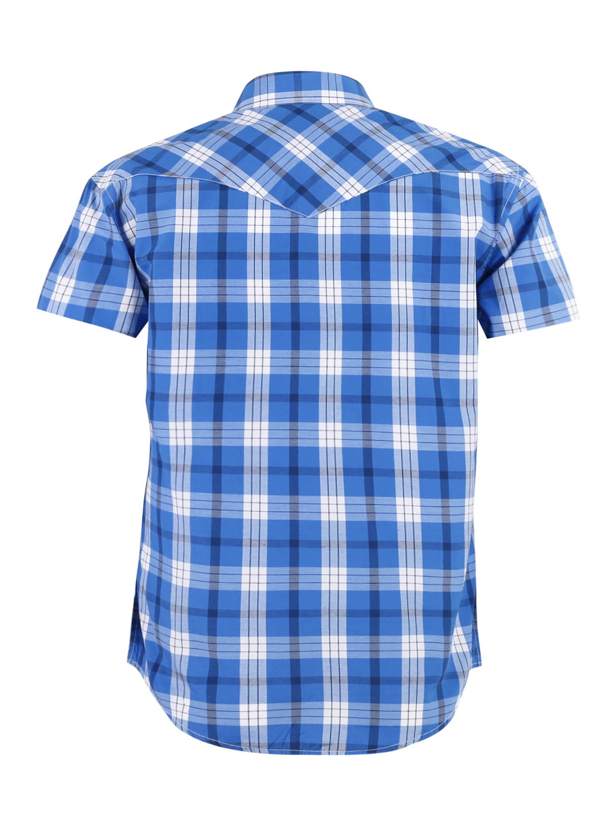 Coevals Club Camicia da uomo casual con bottoni a pressione, tinta unita, vestibilità normale, a maniche corte, facile da stirare, per il tempo libero