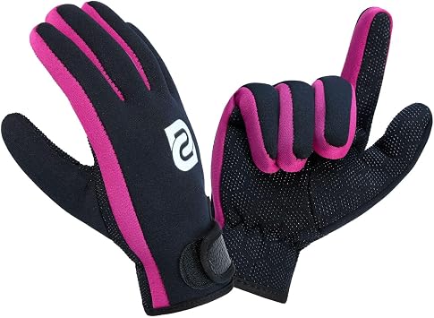 2mm Neoprene Gloves, Keep Warm & Flexible, Anti-Slip Grip, Wetsuit Diving Gloves for Women Men, for Diving, Snorkeling, Surfing and Water Sports