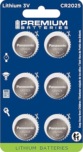 Batería CR2025 de 3 V para monedas, segura para niños (paquete de 6)
