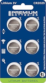 Premium CR2025 Battery 3V Coin Cell - Japanese Engineered High Capacity Batteries (6 Pack)