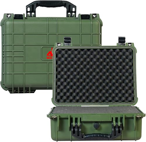 Miniatura 12 de Estuche Duro de 11.3x 7x 2.3 Pulgadas, Estuche Portátil Resistente al Clima y al Agua para Cámara con Espuma Personalizable, Adecuado para Drones,