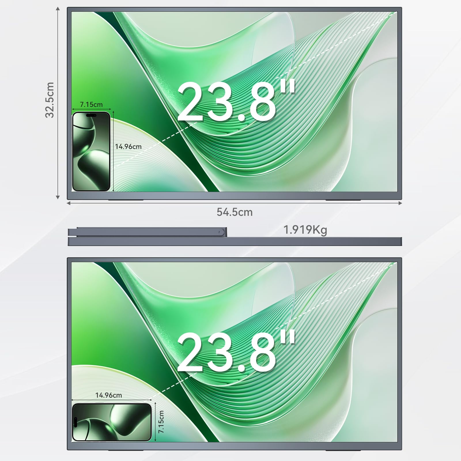 Amazon.co.jp: モバイルモニター23.8インチ QLED モバイルディスプレイ