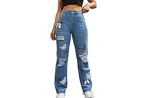 Butterfly Jeans for Women: Stylish Distressed, Ripped, and Cut Out Denim Pants
