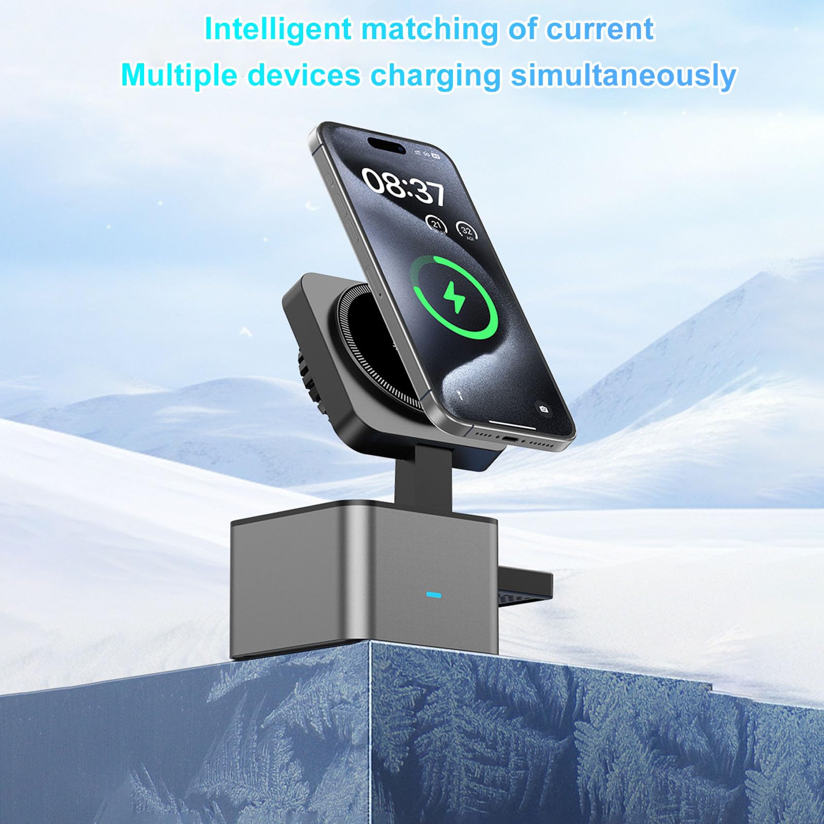 Pongnas Station de Charge 3 en 1 pour Montres 12-17, Support de Voyage