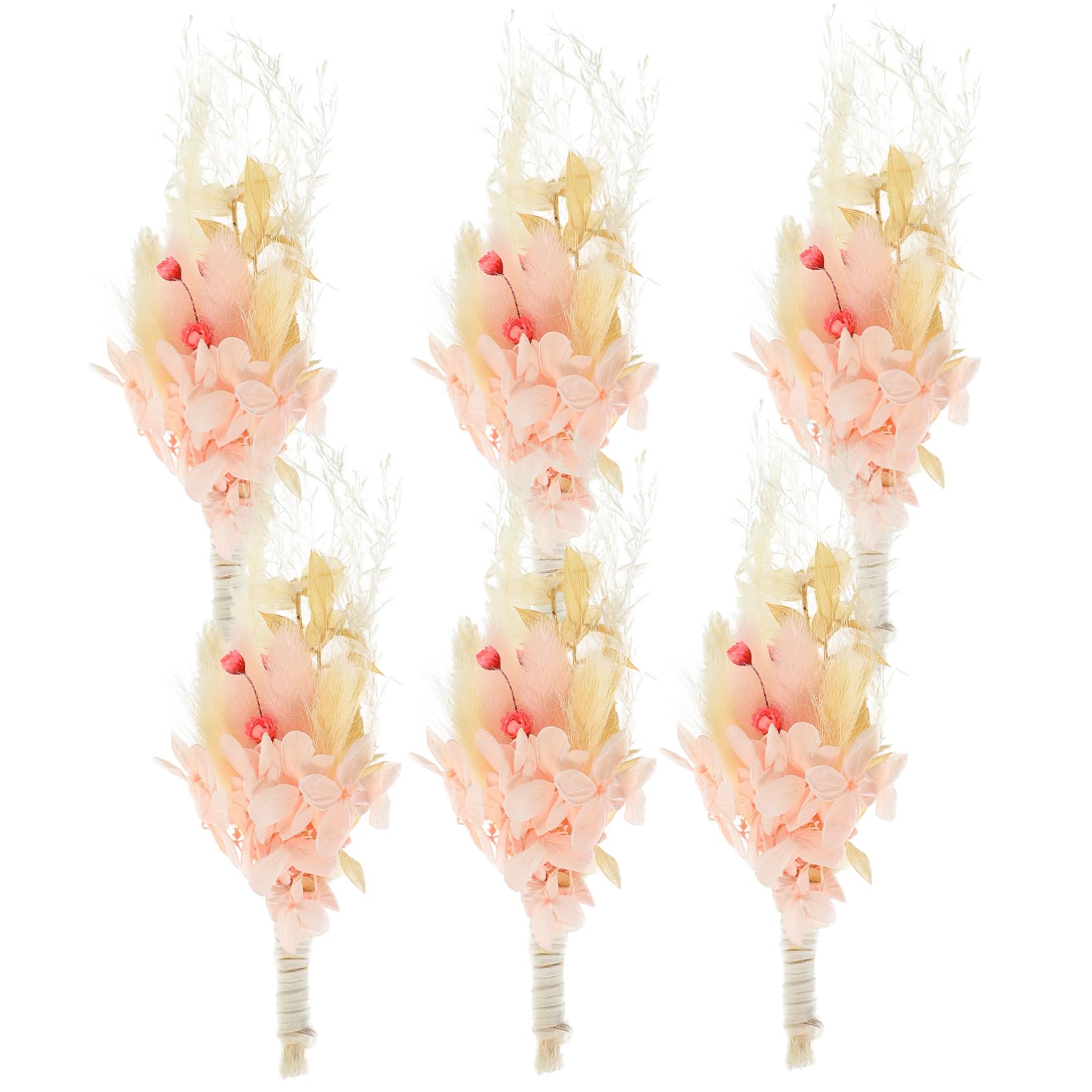 Alipis 3 Pièces 6 Fleur préservée Arrangement de Fleurs pour Le Bricolage Mini-vases Wedding Decorations Home Decor Plante séchée Bricolage Petit Bouquet de Fleurs séchées Rose