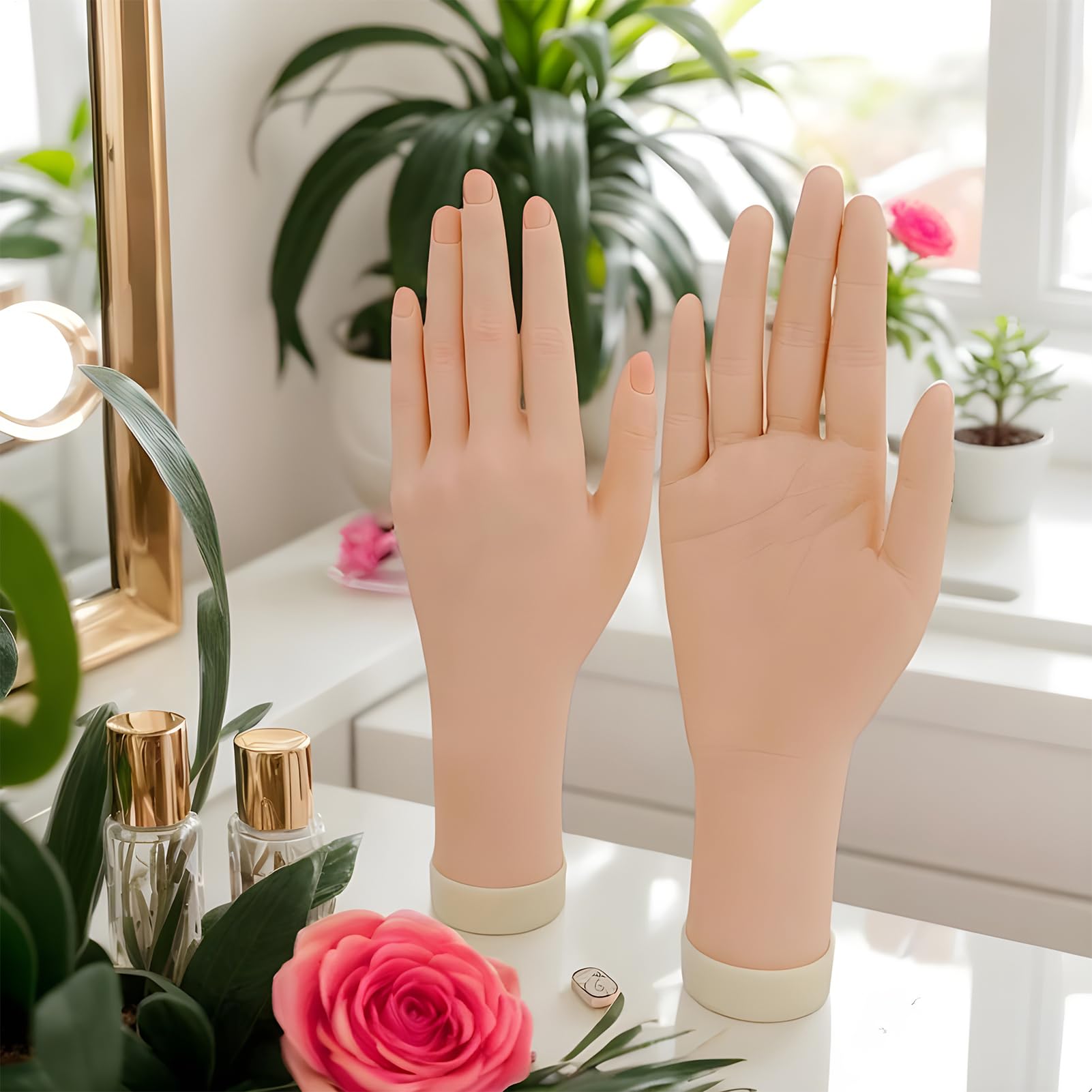 Mano da allenamento per unghie – Modello a mano flessibile e morbido, modello a mano per manicure | Strumento per la per principianti per donne, adolescenti, ragazze, dimostrazioni salone