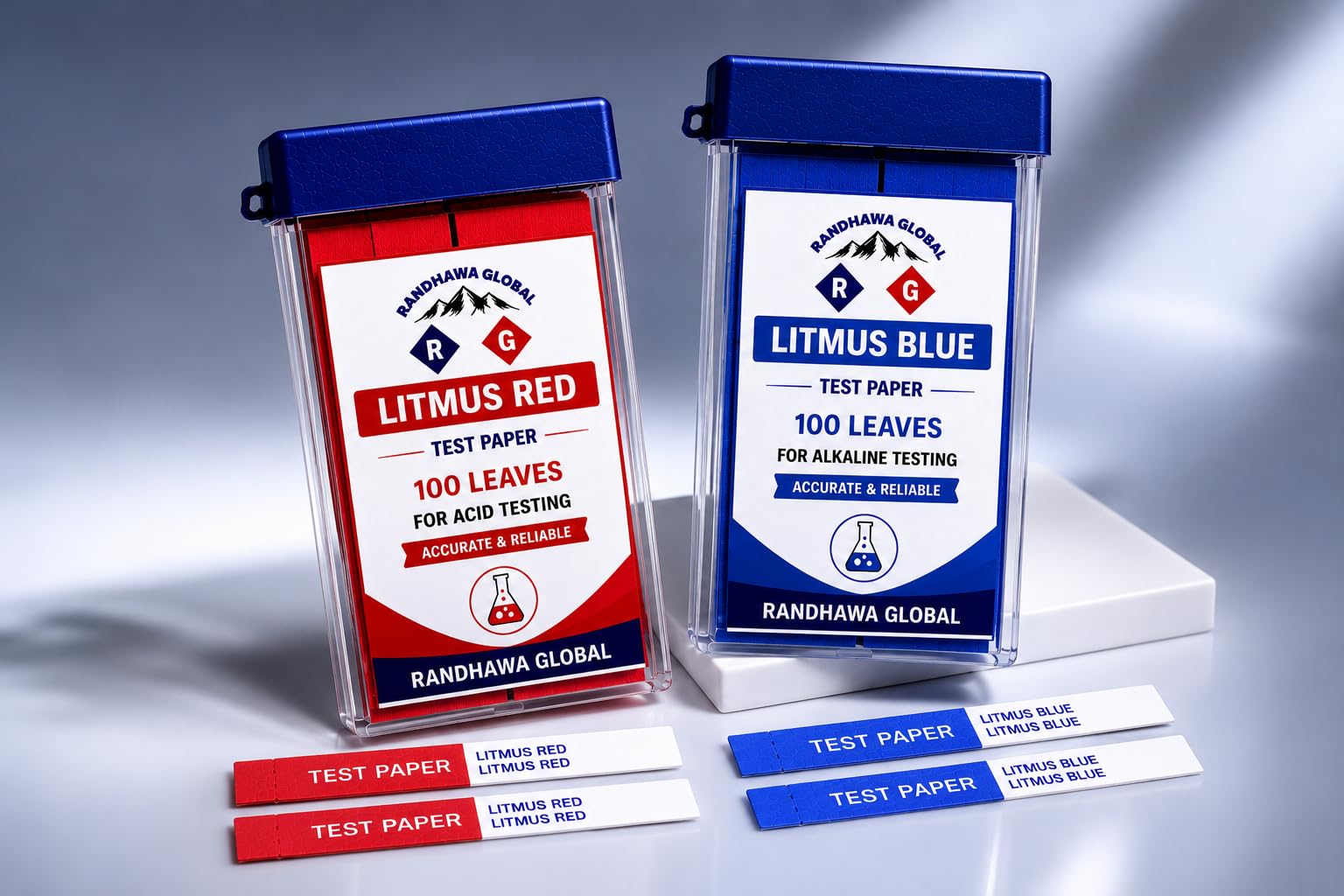 randhawa global RG� Combo Pack of 100 Blue and 100 Red Litmus Papers for Testing Acid and Base Solutions, Activity Laboratory Industrial Scientific Experiment-picture-23