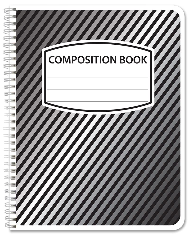 BookFactory Composition Notebook - 100 Pages, 8.5" x 11", Wire-O (Made in USA)