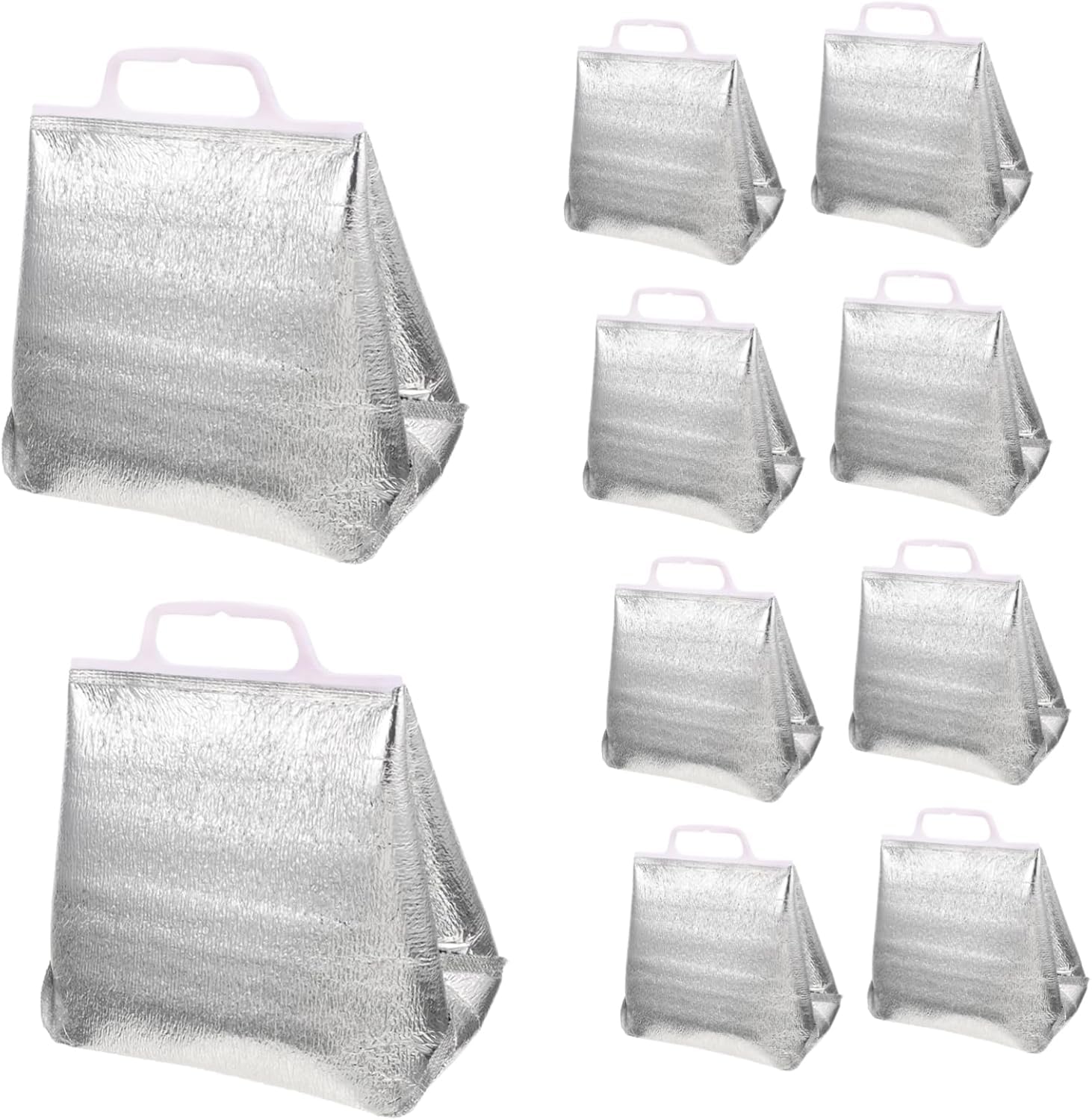 NALACAL Insulation Bags, Reusable Insulated Tote Aluminum Thermal Hand Snacks Drink Carrier Holder for Food Restaurant Food Portable Food Coffee Cake Snack 10pcs