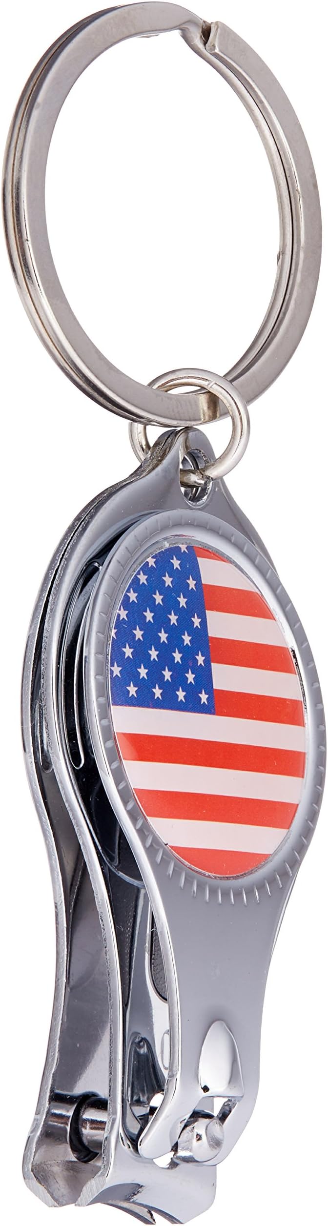 Lot of 2 US American Flag Nail Clipper USA Patriotic Gift & Travel Grooming Keychain