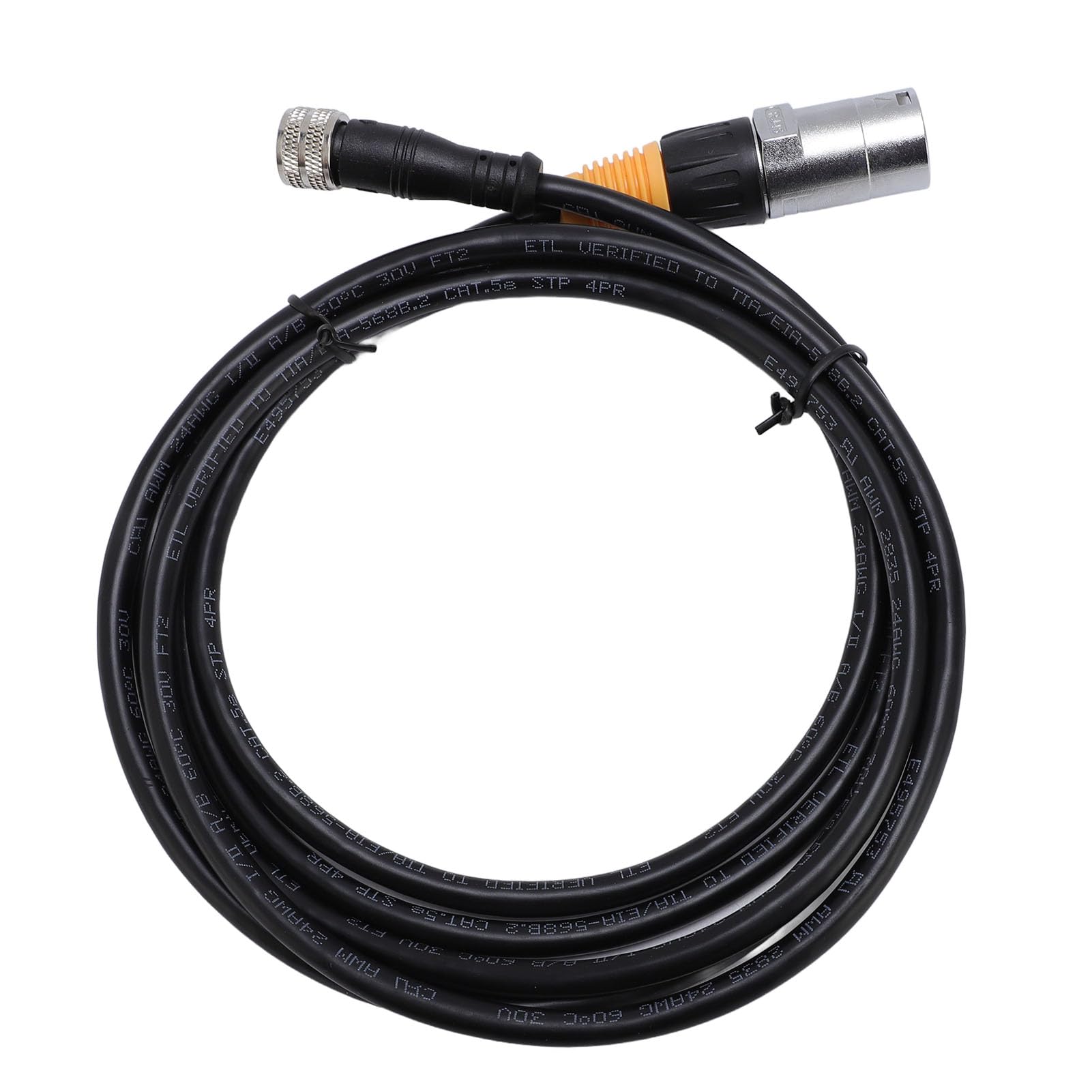 Câble Ethernet M12 vers RJ45, Connecteur M12 5 Broches IP67 Étanche, Câble Réseau Industriel Blindé pour Systèmes d'Automatisation, LAN Haute Performance (5m)
