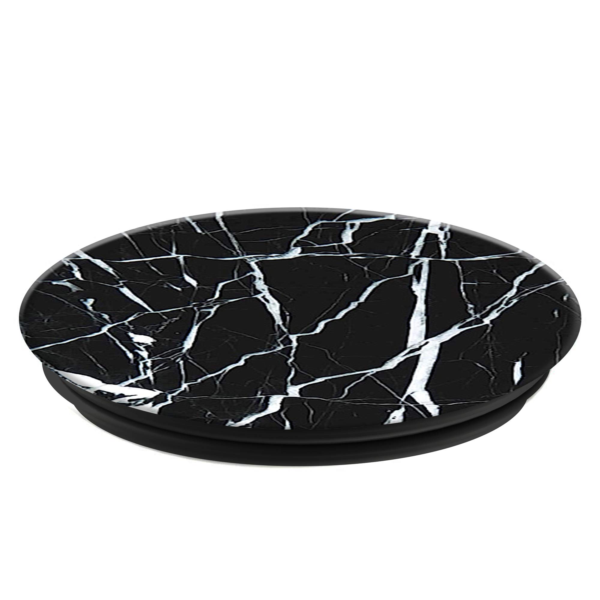 PopGrip PopSocket - Support Et Poignée Amovible Pour Smartphone/Tablette - Design Marbre Noir Étincelant, Compatible Recharge Sans Fil - 8